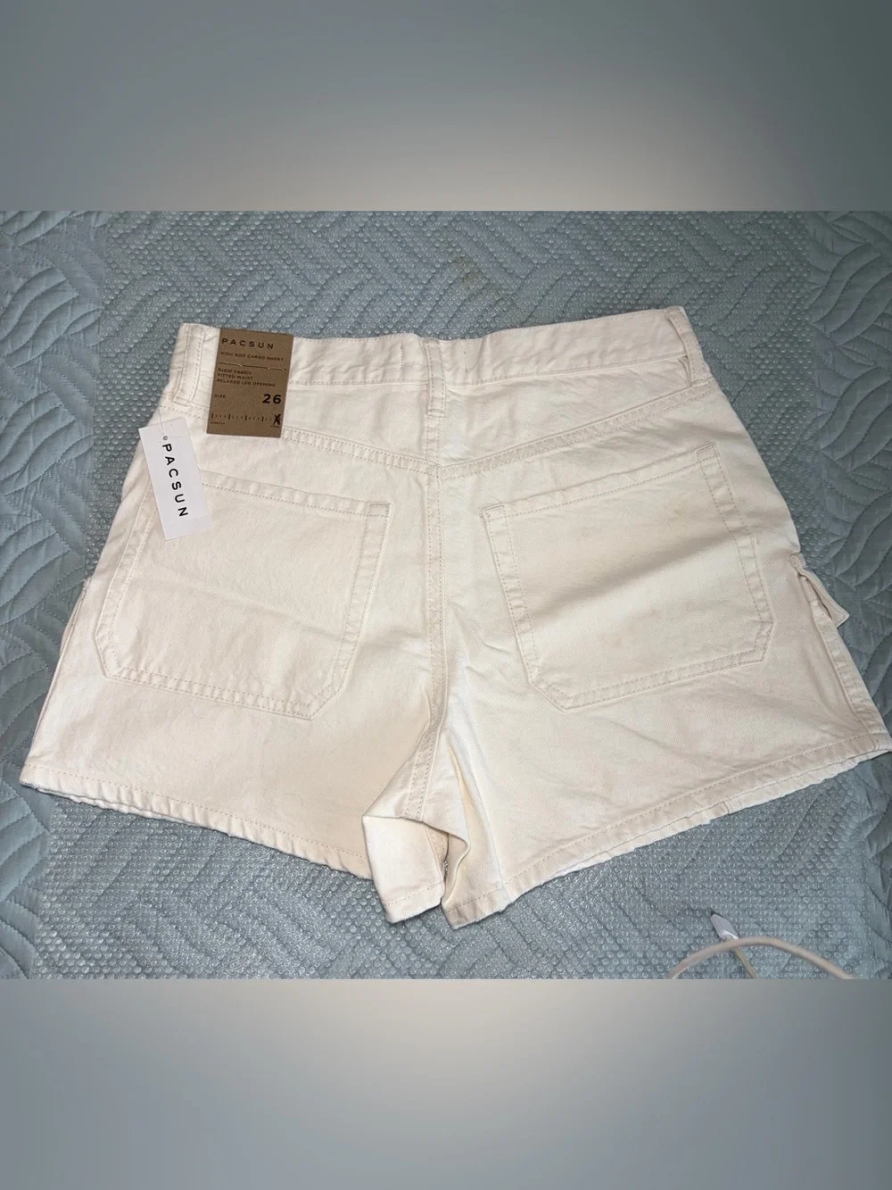 PacSun Cream Utility Cargo Shorts for Women Sz 26
